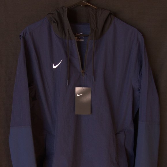 **NEW** Nike Pullover Jacket 1/4 Zip Navy Blue/Black - Picture 1 of 4